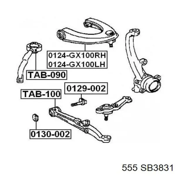 Rótula de suspensión superior 555 SB3831 precio, desde 15,21 EUR