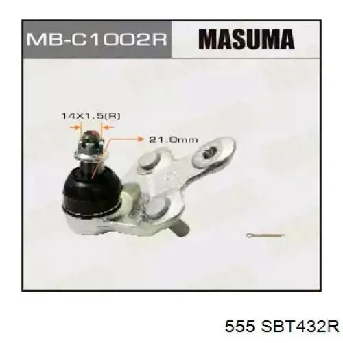 Rótula de suspensión inferior derecha 555 SBT432R precio, desde 26,74 EUR