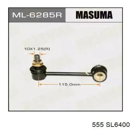 Bieleta estabilizadora delantera 555 SL6400 precio, desde 10,97 EUR