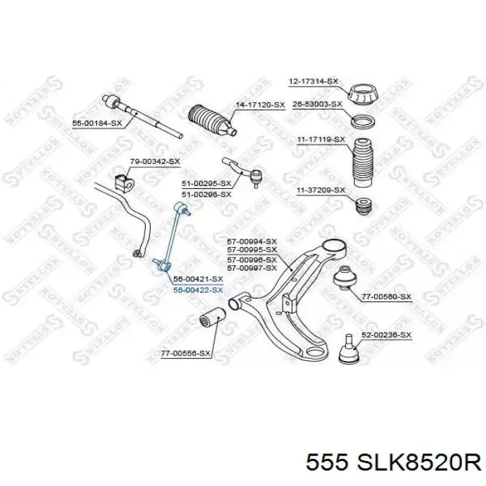 SLK-8520R 555 barra estabilizadora delantera derecha