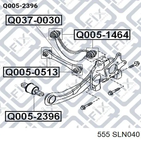 SLN040 555 soporte de barra estabilizadora delantera