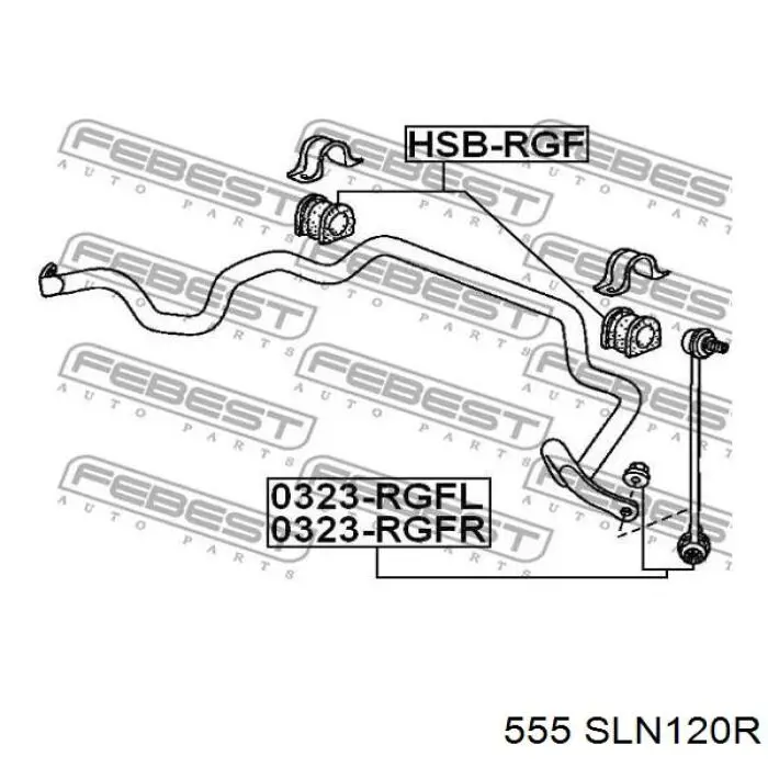 SL-N120R 555 barra estabilizadora delantera derecha