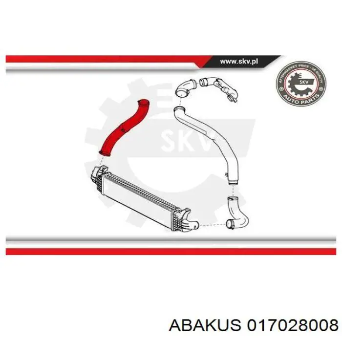 017028008 Abakus tubo flexible de aire de sobrealimentación derecho