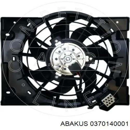 0370140001 Abakus difusor de radiador, ventilador de refrigeración, condensador del aire acondicionado, completo con motor y rodete