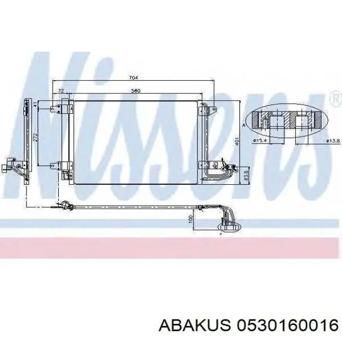 Condensador aire acondicionado 0530160016 Depo/Loro/Abakus