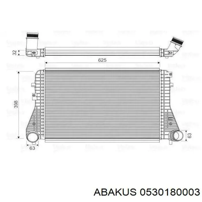 Comprar 11450143601 Vika Turbo intercooler