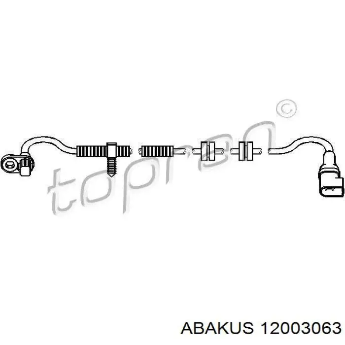 50129 Metalcaucho sensor abs trasero izquierdo