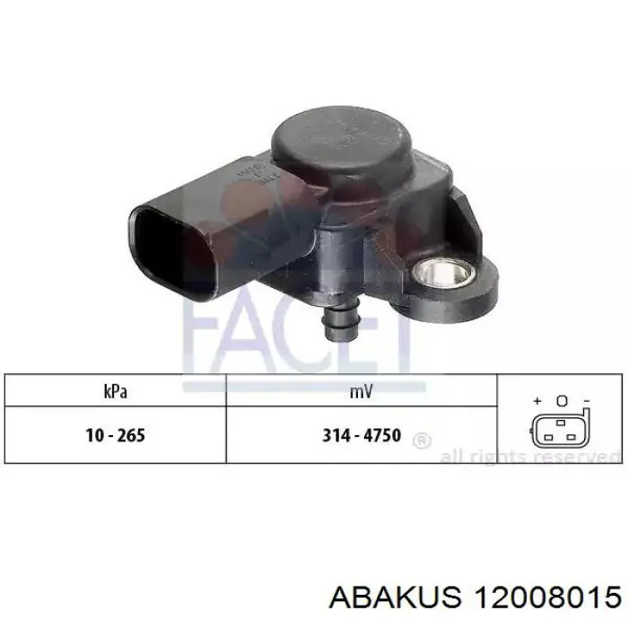 120-08-015 Abakus sensor de presion de carga (inyeccion de aire turbina)