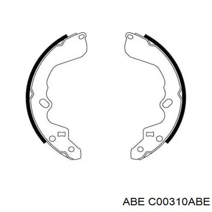 C00310ABE ABE zapatas de frenos de tambor traseras