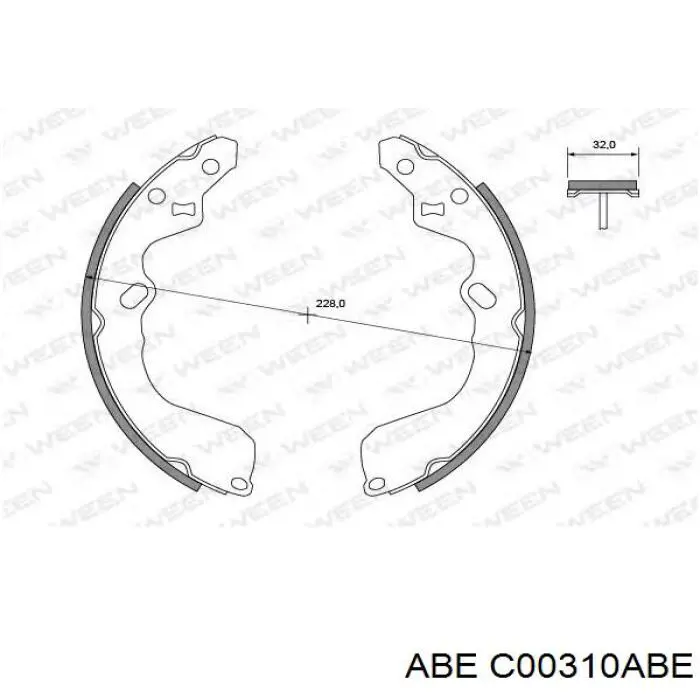 Zapatas de freno OK2FA2638Z Hyundai/Kia