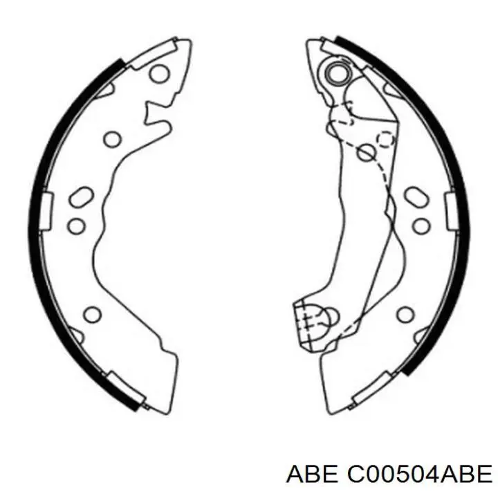 C00504ABE ABE zapatas de frenos de tambor traseras