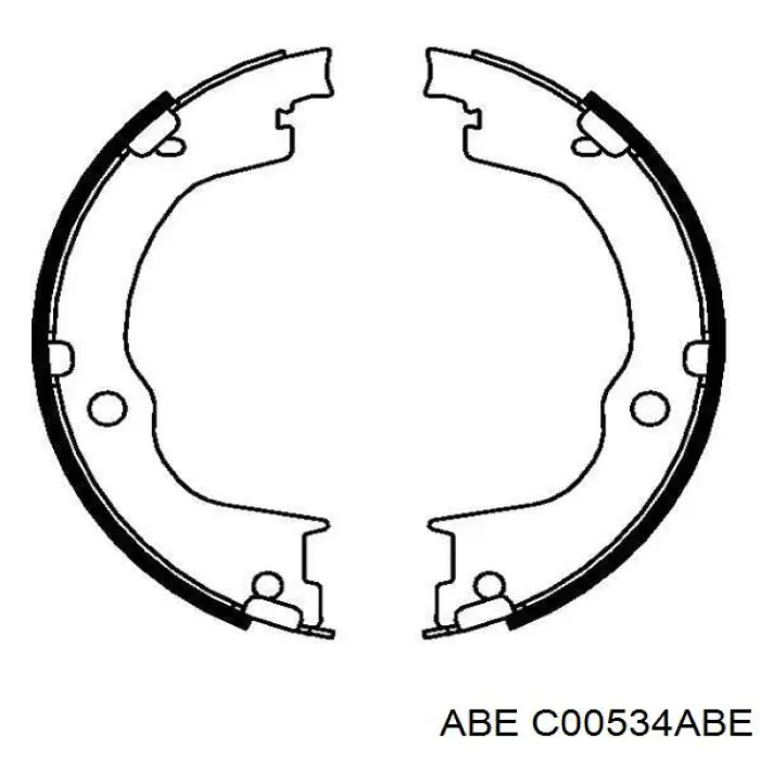 C00534ABE ABE juego de zapatas de frenos, freno de estacionamiento