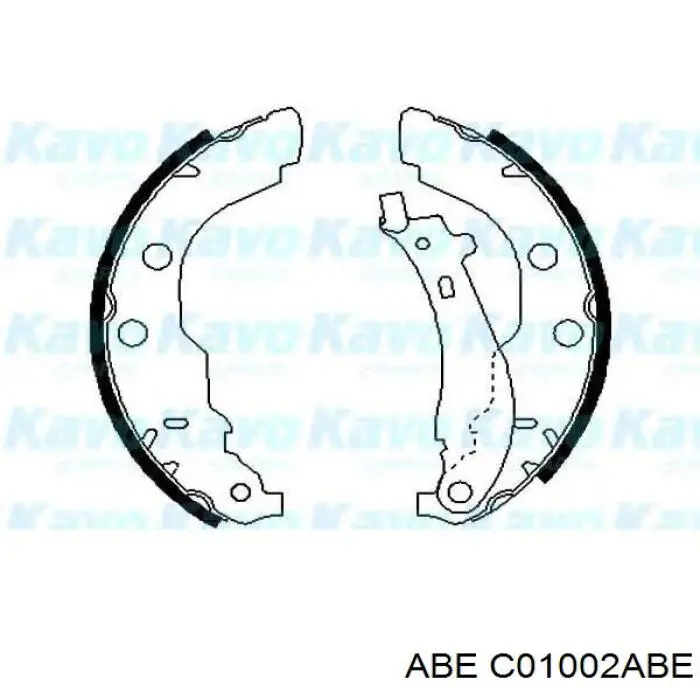 Zapatas de freno traseras ABE C01002ABE