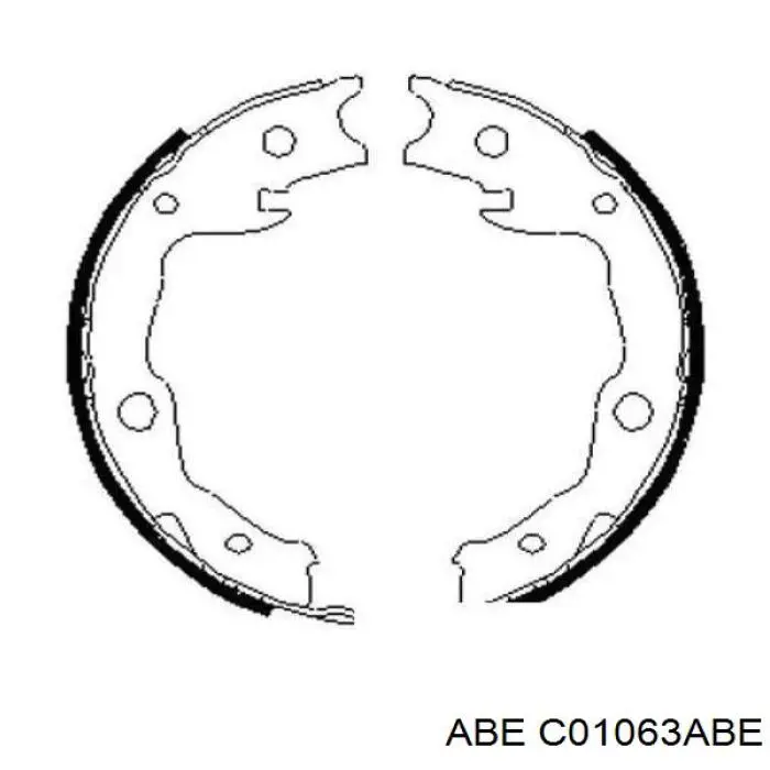Juego de zapatas de frenos, freno de estacionamiento Nissan Tiida C11X