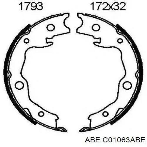 Juego de zapatas de frenos, freno de estacionamiento Nissan Tiida C11X
