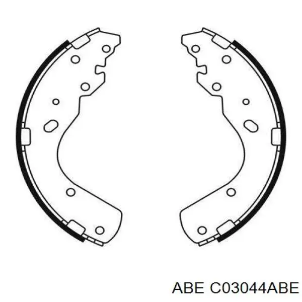C03044ABE ABE zapatas de frenos de tambor traseras