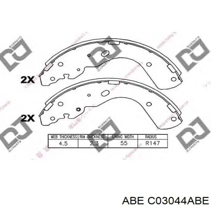 Comprar C03044ABE ABE Zapatas de freno