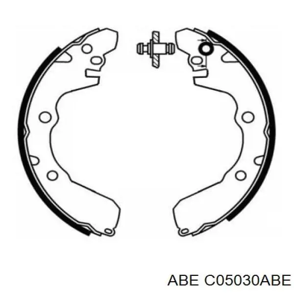 C05030ABE ABE zapatas de frenos de tambor traseras