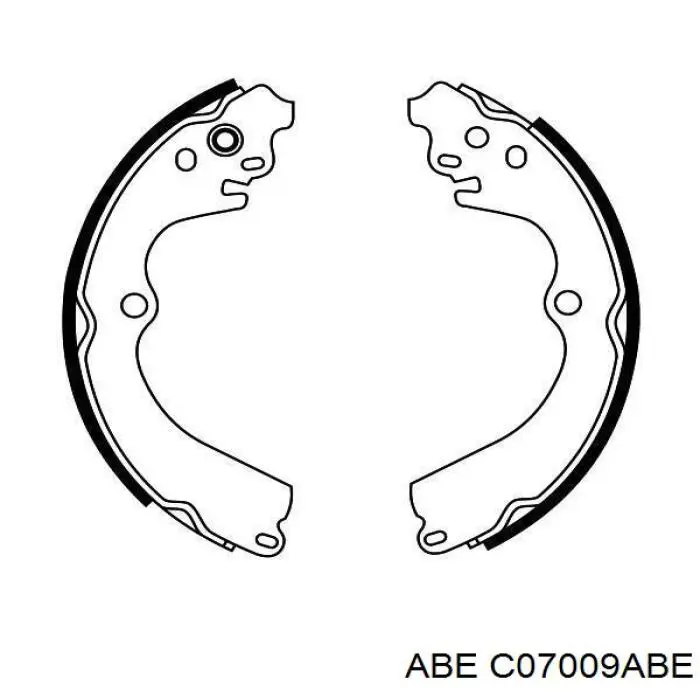 C07009ABE ABE zapatas de frenos de tambor traseras