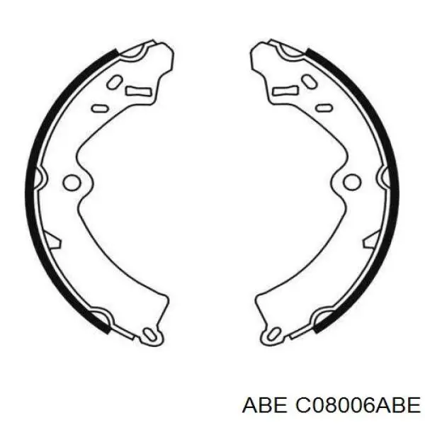 C08006ABE ABE zapatas de frenos de tambor traseras