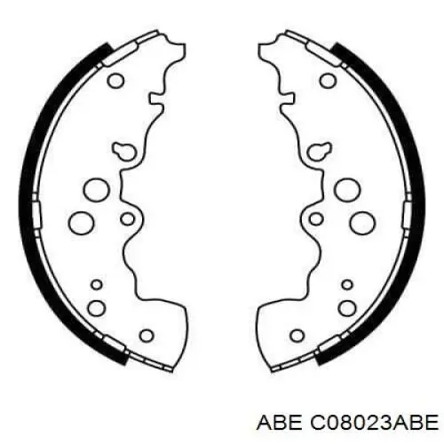 C08023ABE ABE zapatas de frenos de tambor traseras