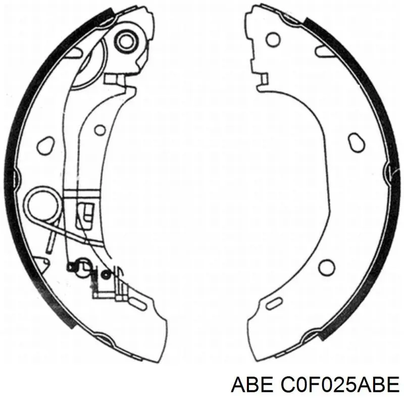 C0F025ABE ABE zapatas de frenos de tambor traseras