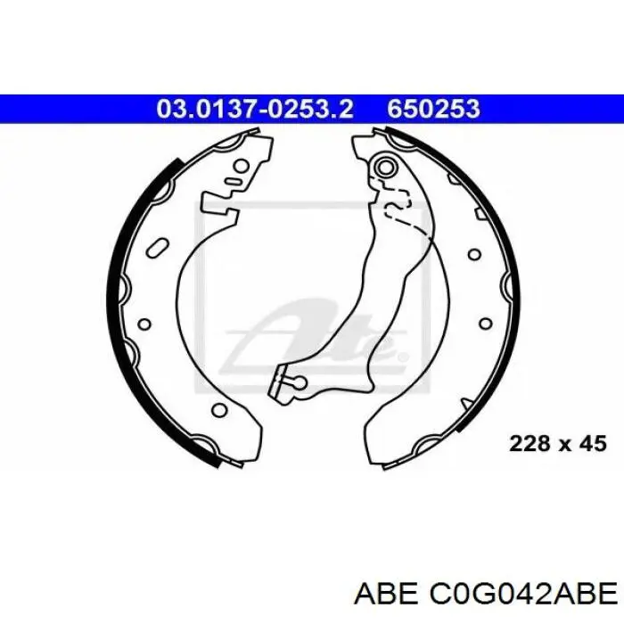 C0G042ABE ABE zapatas de frenos de tambor traseras