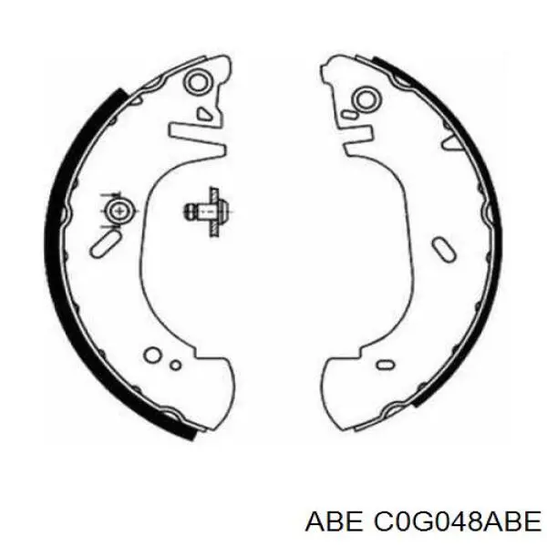 C0G048ABE ABE zapatas de frenos de tambor traseras