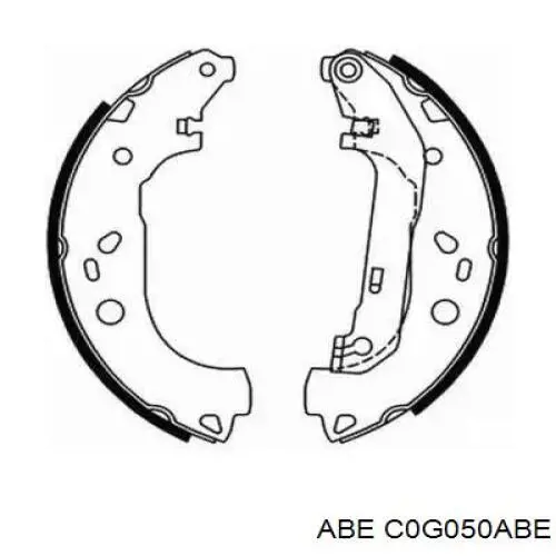 C0G050ABE ABE zapatas de frenos de tambor traseras