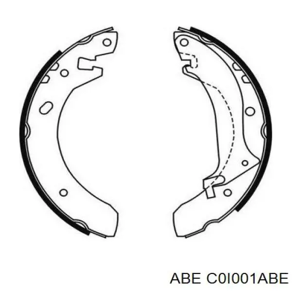 C0I001ABE ABE zapatas de frenos de tambor traseras