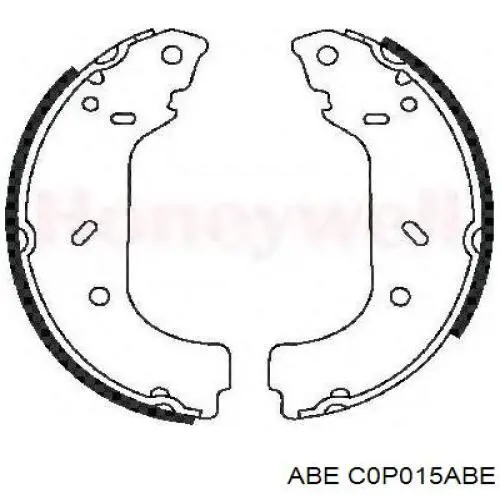 Zapatas de freno traseras ABE C0P015ABE