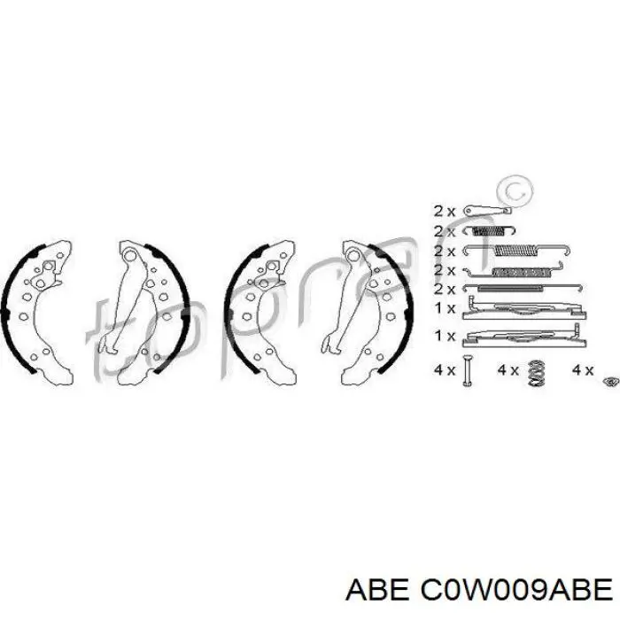 Zapatas de freno C0W009ABE ABE