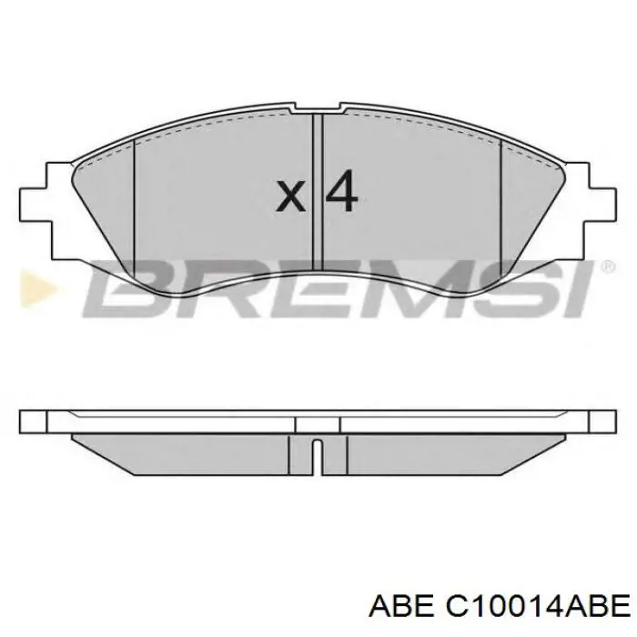 C10014ABE ABE pastillas de freno delanteras