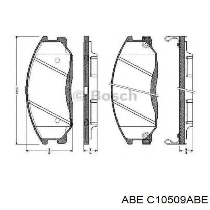 Pastillas de freno C10509ABE ABE