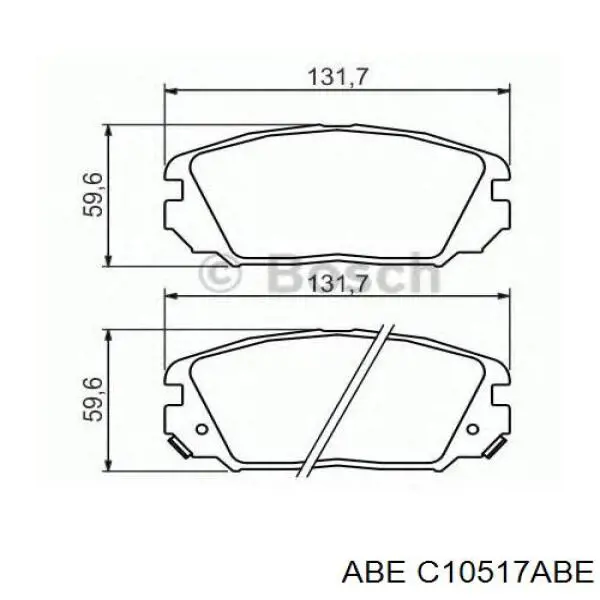 Pastillas de freno C10517ABE ABE