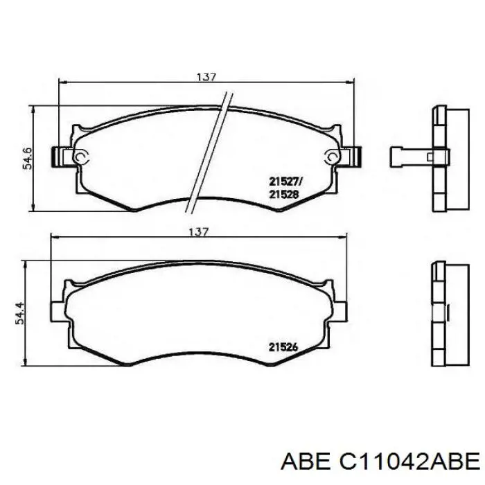 C11042ABE ABE pastillas de freno delanteras