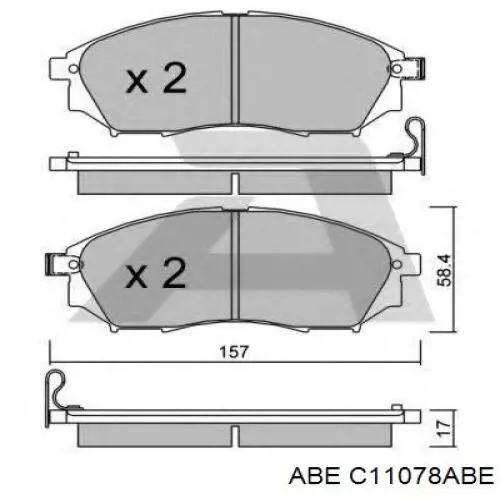 Pastillas de freno delanteras Nissan Navara D40M