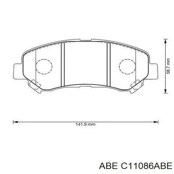 Pastillas de freno delanteras ABE C11086ABE