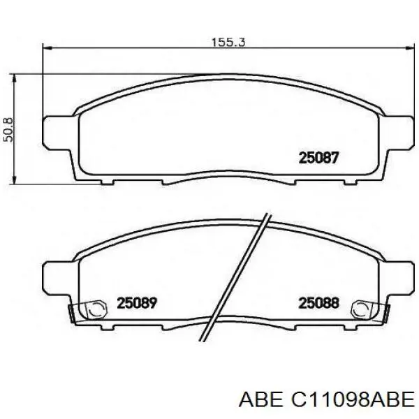 C11098ABE ABE pastillas de freno delanteras
