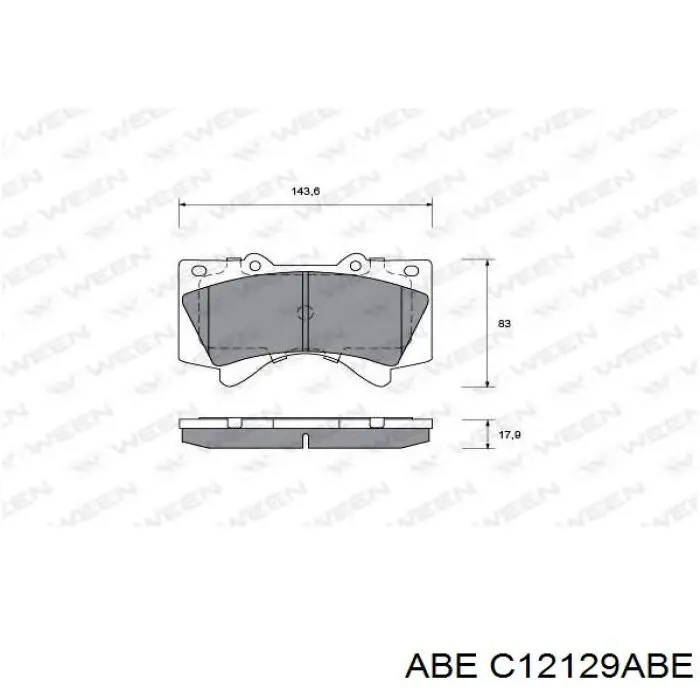 Comprar C12129ABE ABE Pastillas delanteras de freno