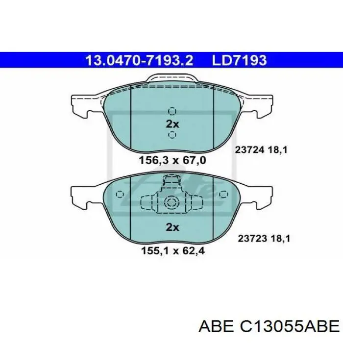 Comprar C13055ABE ABE Pastillas delanteras de freno