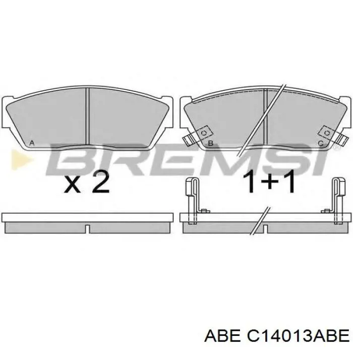 C14013ABE ABE pastillas de freno delanteras