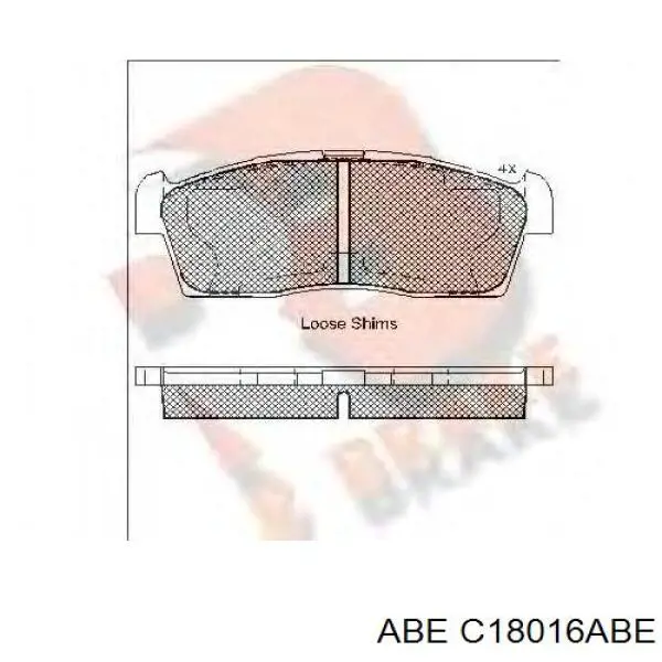 Pastillas de freno delanteras ABE C18016ABE