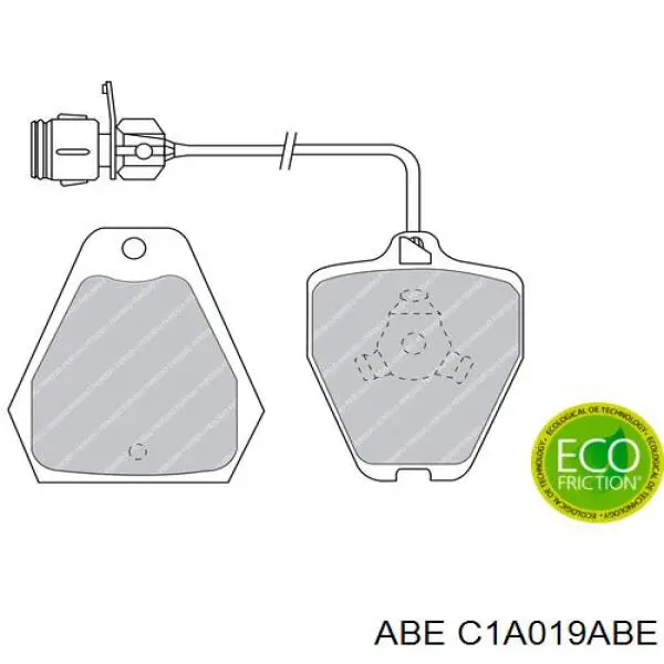 C1A019ABE ABE pastillas de freno delanteras