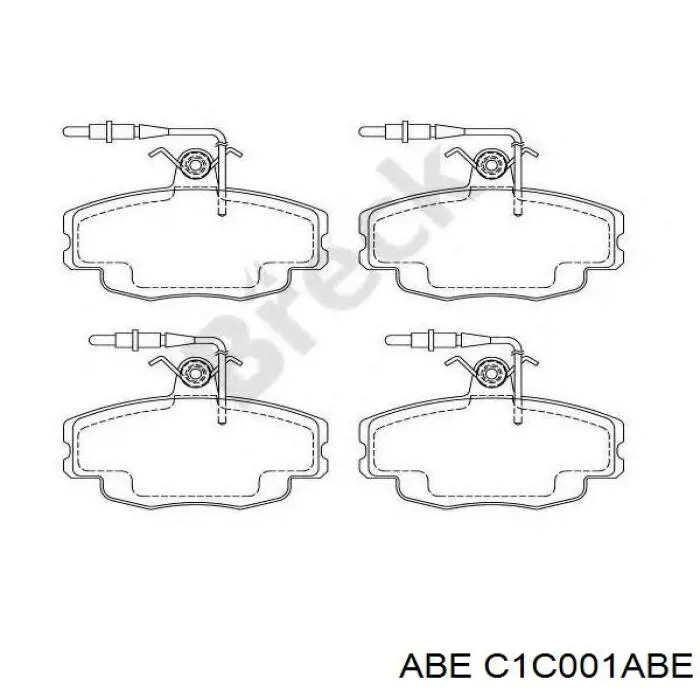 C1C001ABE ABE pastillas de freno delanteras