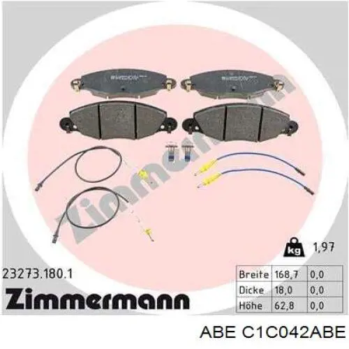 C1C042ABE ABE pastillas de freno delanteras