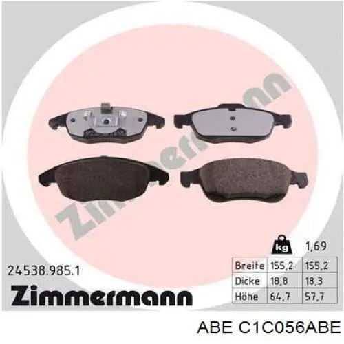 Pastillas de freno delanteras Citroen C4 UA