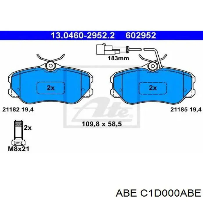 Pastillas de freno delanteras Fiat Tipo 160
