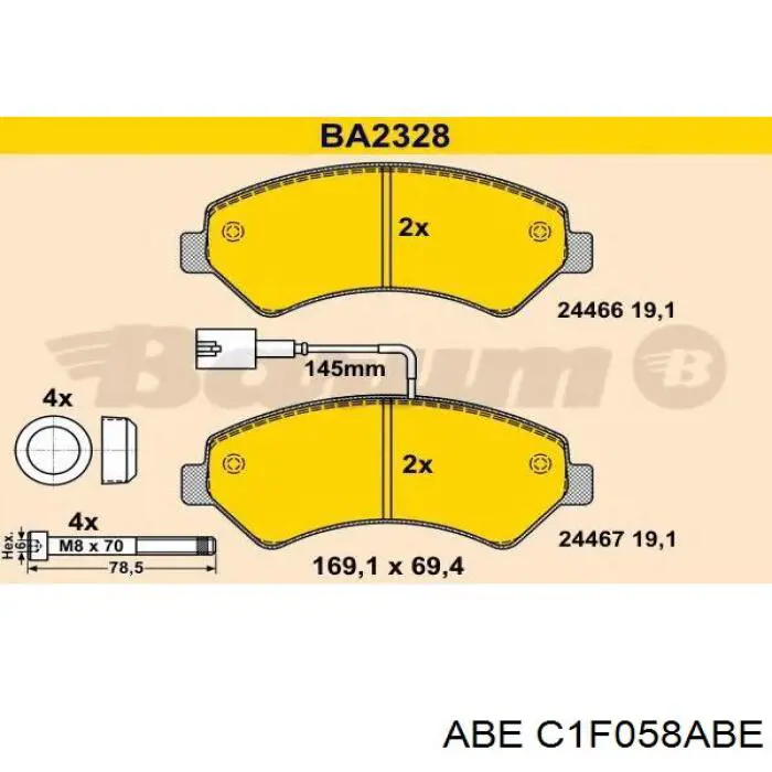 Pastillas freno delanteras ABE C1F058ABE precio, desde 36,60 EUR