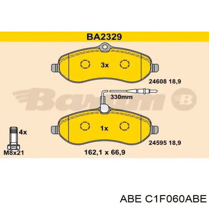 Pastillas de freno C1F060ABE ABE